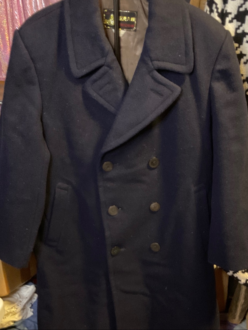 Rare Vintage 80’s Tianjin Department Store Black Wool Long Coat